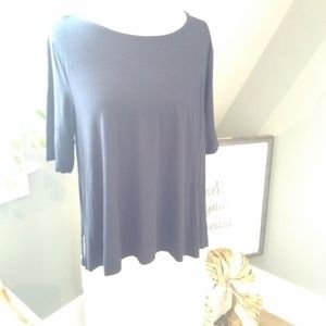 ❤Black and Cream Agnes & Dora colorblock tunic